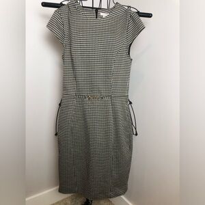 Black & White Houndstooth Dress with Equestrian Bit Detail